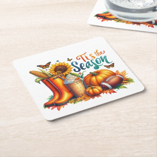 Dit is het seizoen kartonnen onderzetters (Schuin)