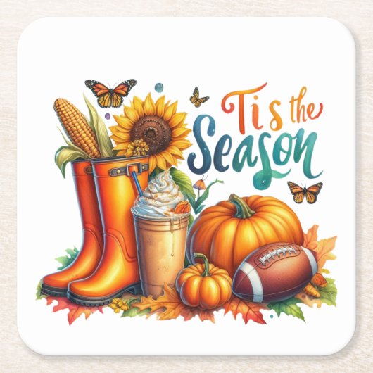 Dit is het seizoen kartonnen onderzetters (Voorkant)