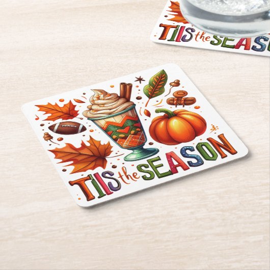 Dit is het seizoen kartonnen onderzetters (Schuin)