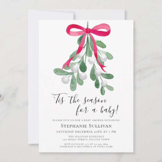 Dit is het seizoen kerst Baby shower Kaart (Voorkant)