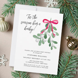 Dit is het seizoen kerst Baby shower Kaart
