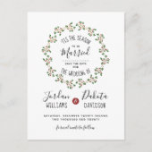 Dit is het seizoen | Kerst bruiloft save the date Aankondigingskaart (Voorkant)