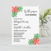 Dit is het seizoen kerst repetitie diner kaart (Staand voorkant)