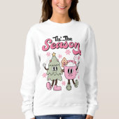 Dit is het seizoen kerst sweatshirt, Schattigee va Trui (Voorkant)