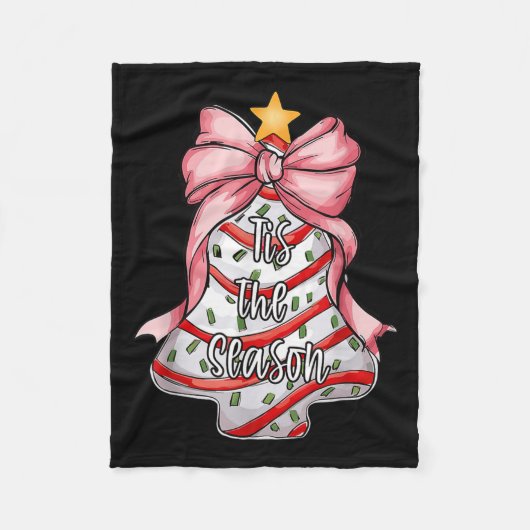 Dit is het seizoen kerstboom cakes Debbie Pink Co Fleece Deken (Voorkant)