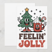 Dit is het seizoen kerstboom kerstmuts koffie kaart (Voorkant / Achterkant)