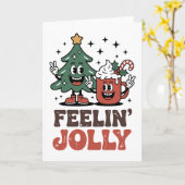 Dit is het seizoen kerstboom kerstmuts koffie kaart (Gele Bloem)