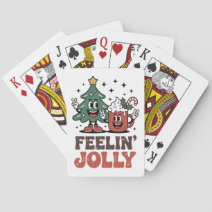 Dit is het seizoen kerstboom kerstmuts koffie pokerkaarten