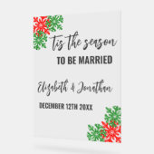 Dit is het seizoen Kerstbruiloft Acryl Bord (Hoek)