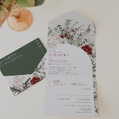 Dit is het seizoen | kerstbruiloft all in one uitnodiging