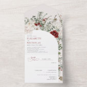 Dit is het seizoen | kerstbruiloft all in one uitnodiging (Binnen)