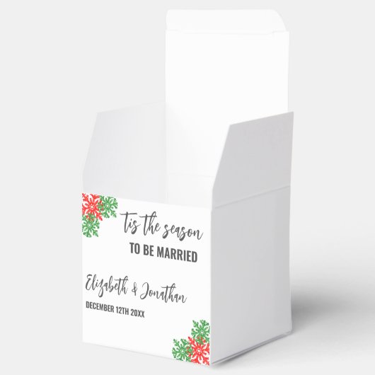 Dit is het seizoen Kerstbruiloft Bedankdoosjes (Geopend)