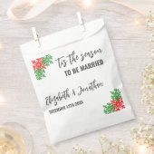 Dit is het seizoen Kerstbruiloft Bedankzakje (Geknipt)
