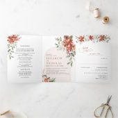 Dit is het seizoen | kerstbruiloft drieluik uitnodiging (Binnen)