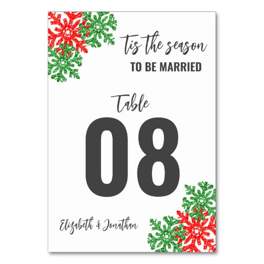 Dit is het seizoen Kerstbruiloft Kaart (Voorkant)