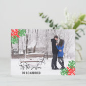 Dit is het seizoen Kerstbruiloft Save The Date (Staand voorkant)