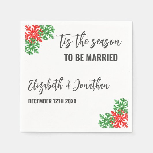 Dit is het seizoen Kerstbruiloft Servet (Voorkant)