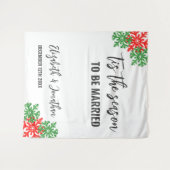 Dit is het seizoen Kerstbruiloft Wandkleed (Voorkant (horizontaal))