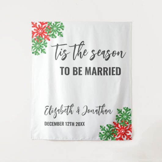 Dit is het seizoen Kerstbruiloft Wandkleed (Voorkant)