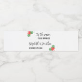 Dit is het seizoen Kerstbruiloft Waterfles Etiket (Enkel label)