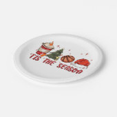 Dit is het seizoen Kerstmis Basketbal Papieren Bordje (Gekanteld)