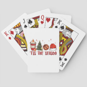 Dit is het seizoen Kerstmis Basketbal Pokerkaarten
