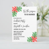 Dit is het seizoen Kerstmis pre-bruiloft Informatiekaartje (Staand voorkant)