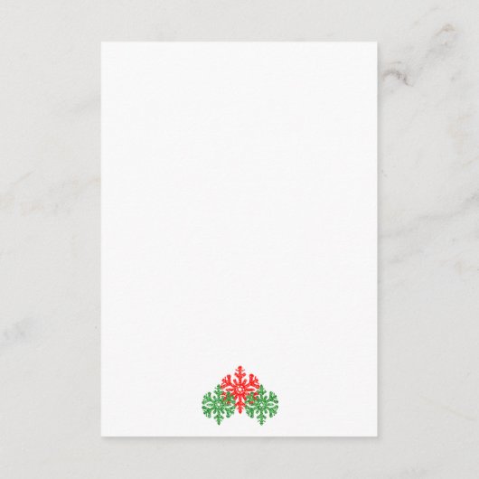 Dit is het seizoen Kerstmis pre-bruiloft Informatiekaartje (Achterkant)