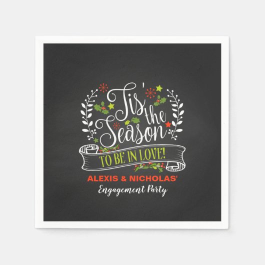 Dit is het seizoen Kerstmis / Vakantie Servet (Voorkant)