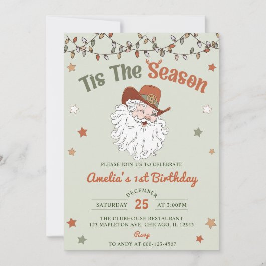 Dit is het seizoen Kerstmis Verjaardagsfeest Kaart (Voorkant)