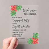 Dit is het seizoen Kerstmis Verlovingsfeest Acryl Uitnodigingen (Insitu (Draagbaar))