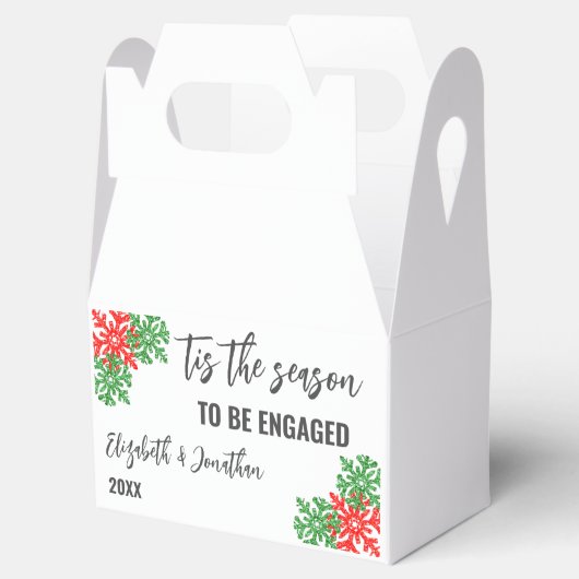 Dit is het seizoen Kerstmis Verlovingsfeest Bedankdoosjes (Geopend)