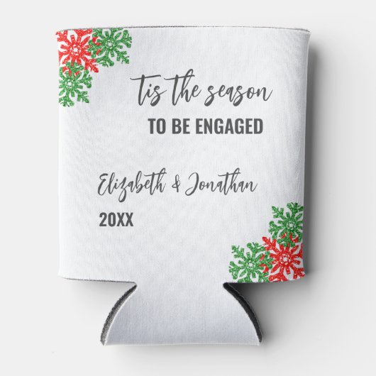 Dit is het seizoen Kerstmis Verlovingsfeest Blikjeskoeler (Voorkant)