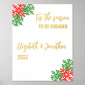 Dit is het seizoen Kerstmis Verlovingsfeest Folie Afdrukken (Voorkant)