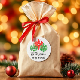 Dit is het seizoen Kerstmis Verlovingsfeest Ronde Sticker