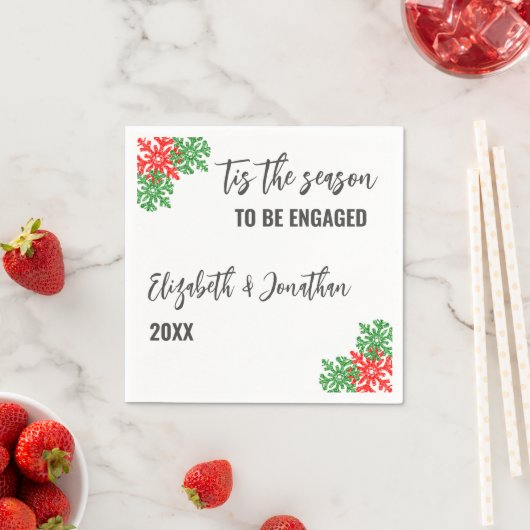 Dit is het seizoen Kerstmis Verlovingsfeest Servet (Insitu)