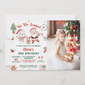 Dit is het seizoen Kerstvakantie Sneeuwman Verjaar Kaart (Voorkant)