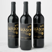 Dit is het seizoen kerstwijn of mousserende wijn L Etiket (Flessen)