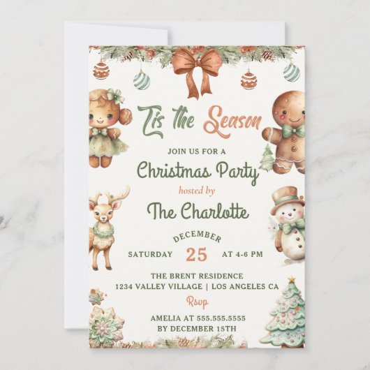 Dit is het seizoen koekjes kerstfeest kaart (Voorkant)