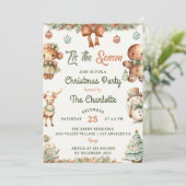 Dit is het seizoen koekjes kerstfeest kaart (Staand voorkant)