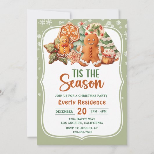 Dit is het seizoen koekjes kerstfeest kaart (Voorkant)