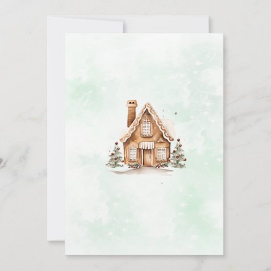 Dit is het seizoen koekjes kerstfeest kaart (Achterkant)