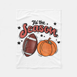 Dit is het seizoen koffie Herfst Footbyll en Hallo Fleece Deken
