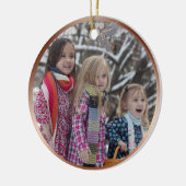 Dit is het seizoen Koperkalligrafie Dusty Blue Keramisch Ornament (Links)