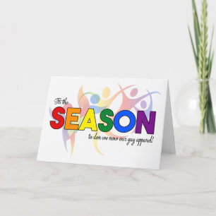 Dit is het Seizoen Leuk LGBT Regenboog Thema Feestdagen Kaart