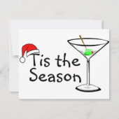 Dit is het seizoen Martini Drink kerst Feestdagenkaart (Voorkant)