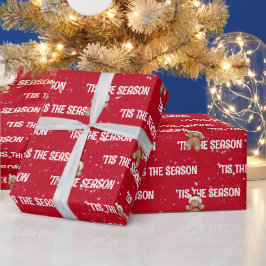 'DIT IS HET SEIZOEN met peperkoek man Cadeaupapier