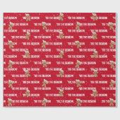 'DIT IS HET SEIZOEN met peperkoek man Cadeaupapier (Vlak)