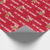 'DIT IS HET SEIZOEN met peperkoek man Cadeaupapier (Hoek)