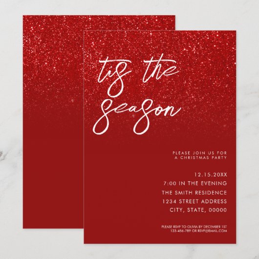 Dit is het seizoen Modern Kerstfeest Kaart (Voorkant / Achterkant)